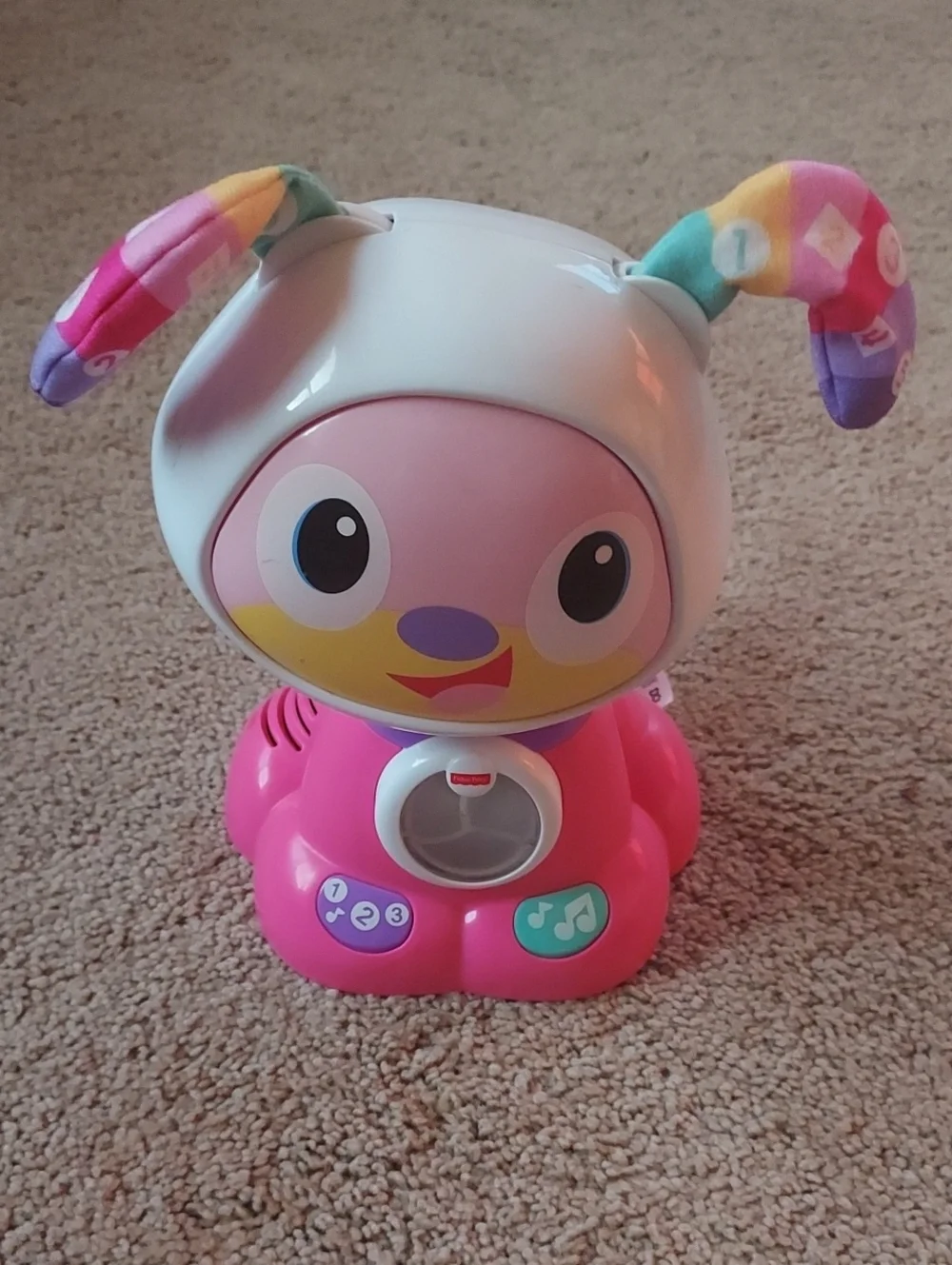 Fisher-Price Pink and White Musical Puppy Learning Toy